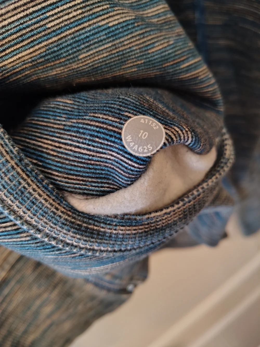 lululemon athletica Blue and Tan Striped Wee Are From Space Scuba Hoodie